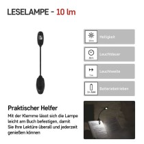 LED Leselampe, 10 lm, 1× AAA