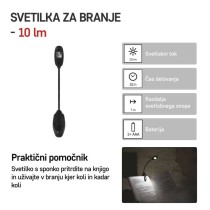 LED svetilka za branje 1 LED, 10 lm, 1× AAA