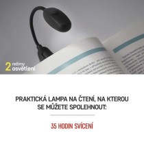 LED svítilna na čtení, 10 lm, 1× AAA