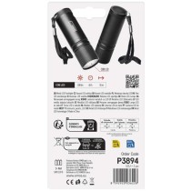 COB LED ručné kovové svietidlo P3894, 100 lm, 3× AAA