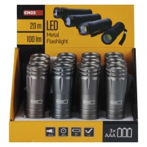 COB LED ručné kovové svietidlo P4705, 100 lm, 3× AAA, 12 ks, box