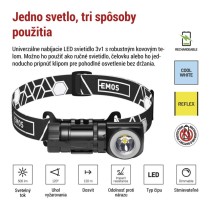 LED nabíjacia čelovka P3544, 500 lm, Li-Ion 800 mAh