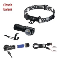 LED nabíjecí čelovka P3544, 500 lm, 120 m, Li-Ion 800 mAh
