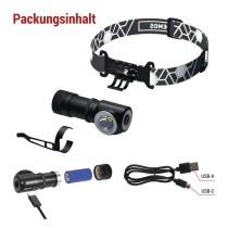 LED aufladbare Stirnlampe P3544, 500 lm, Li-Ion 800 mAh