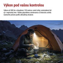 LED nabíjacia čelovka P3544, 500 lm, Li-Ion 800 mAh