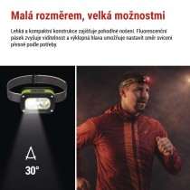 LED nabíjecí čelovka P3545, 175 lm, 50 m, Li-Pol 800 mAh