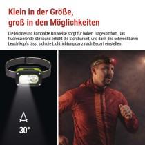 LED aufladbare Stirnlampe P3545, 175 lm, Li-Pol 800 mAh