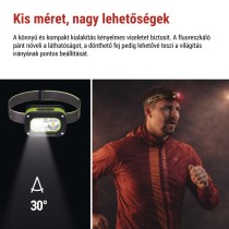 EMOS LED Fejlámpa tölthető P3545, 175 lm, 50 m, Li-pol 800 mAh