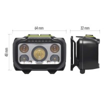 LED nabíjecí čelovka P3546, 550 lm, 110 m, Li-Pol 1000 mAh / 3× AAA