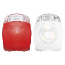 LED predné + zad. sviet. na bicykel P3921 na 2× CR2032,10 lm