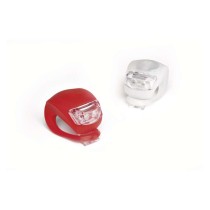 LED predné + zad. sviet. na bicykel P3921 na 2× CR2032,10 lm