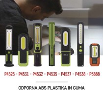 Polnilna LED delovna svetilka 5 W COB + 3 W LED
