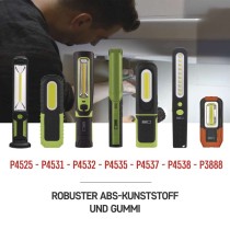 COB + SMD LED aufladbare Arbeitsleuchte P4537, 330 lm, 1200 mAh