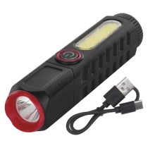 Dobíjacia plastová baterka LED P4720, 120 lm, 10 KS, display box