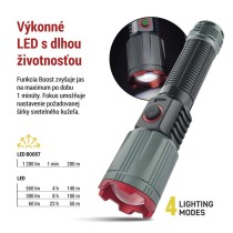 LED nabíjacie kovové svietidlo 1200 lm, 2200 mAh