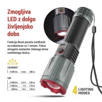 LED Polnilna svetilka kovinska 3000 lm, 5000 mAh