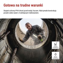 Latarka warsztatowa COB LED+LED, 500 lm, 2000 mAh, ładowalna