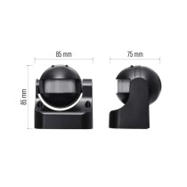 Bewegungsmelder (PIR-Sensor) IP44 1200W Schwarz
