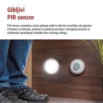 Senzor gibanja IP20 1200W beli