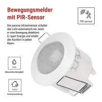 Bewegungsmelder (PIR-Sensor) IP20 1200W Weiss