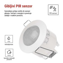 Senzor gibanja IP20 1200W beli