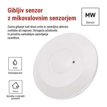 Mikrovalovni senzor (senzor gibanja) IP20 2000W, bel