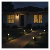 GoSmart LED-Außenstrahler, Starter-Set, 4-teilig, 7 W, RGBIC dimmbar, WiFi