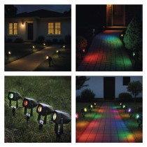 GoSmart LED-Außenstrahler, Starter-Set, 4-teilig, 7 W, RGBIC dimmbar, WiFi