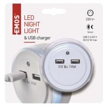 EMOS LED éjjeli fény + 2x USB