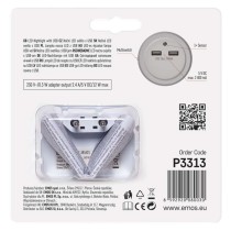 EMOS LED éjjeli fény + 2x USB