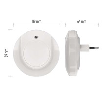 Lampka nocna LED do gniazdka 230V z czujnikiem
