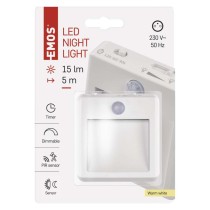 LED noční světlo P3319 s pohybovým čidlem do zásuvky
