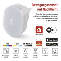 GoSmart PIR-Sensor (Bewegungssensor) mit Nachtlicht, WiFi