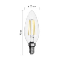 3 + 1 St. Gratis – LED Lampe Filament Candle / E14 / 6 W (60 W) / 810 lm / Neutralweiß