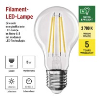 LED Lampe Filament A60 A CLASS/ E27 / 5 W (75 W) / 1 060 lm / Warmweiß