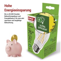 LED Lampe Filament A60 A CLASS/ E27 / 5 W (75 W) / 1 060 lm / Warmweiß