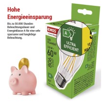 LED Lampe Filament A60 A CLASS/ E27 / 3,8 W (60 W) / 806 lm / Neutralweiß