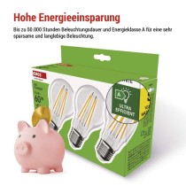 LED Lampe Filament A60 A CLASS/ E27 / 3,8 W (60 W) / 806 lm / Neutralweiß