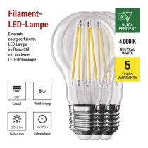 LED Lampe Filament A CLASS A60/ E27 / 5 W (75 W) / 1 060 lm / Neutralweiß