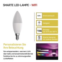 LED Lampe GoSmart Candle / E14 / 4,8 W (40 W) / 470 lm / RGB / dimmbar / WiFi