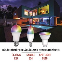LED izzó GoSmart gyertya / E14 / 4,8 W (40 W) / 470 lm / RGB / dimmelhető / WiFi
