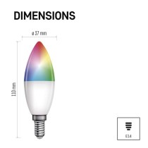 LED Lampe GoSmart Candle / E14 / 4,8 W (40 W) / 470 lm / RGB / dimmbar / WiFi