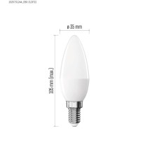 LED Lampe Basic Candle / E14 / 5,5 W (40 W) / 470 lm / Warmweiß