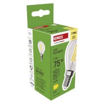 LED Lampe Filament Mini Globe / E14 / 7 W (75 W) / 1055 lm / Warmweiß
