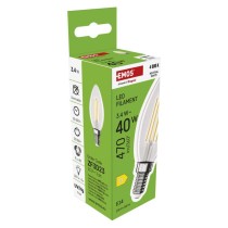 LED Lampe Filament Candle / E14 / 3,4 W (40 W) / 470 lm / Neutral Weiß