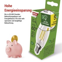 LED Lampe Filament Candle A CLASS/ E14 / 3,8 W (60 W) / 806 lm / Neutralweiß