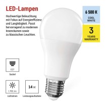 LED Lampe Classic A60 / E27 / 14 W (120 W) / 1901 lm / Kaltweiß