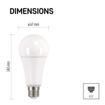 LED Lampe Classic A67 / E27 / 17 W (120 W) / 1 900 lm / Neutralweiß