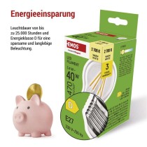LED Lampe Filament A60 / E27 / 3,4 W (40 W) / 470 lm / Warmweiß