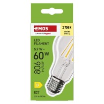 LED Lampe Filament A60 / E27 / 5,9 W (60 W) / 806 lm / Warmweiß